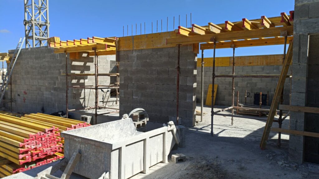 Ongoing construction works at the new Caritas Communtiy Centre at Blata l-Bajda